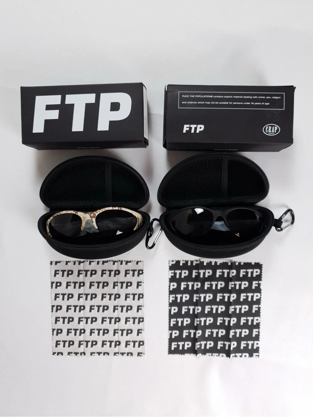 Bundle of (2) FTP x Crap Eyewear FTP Sport Athletic Running Sunglasses Both NEW